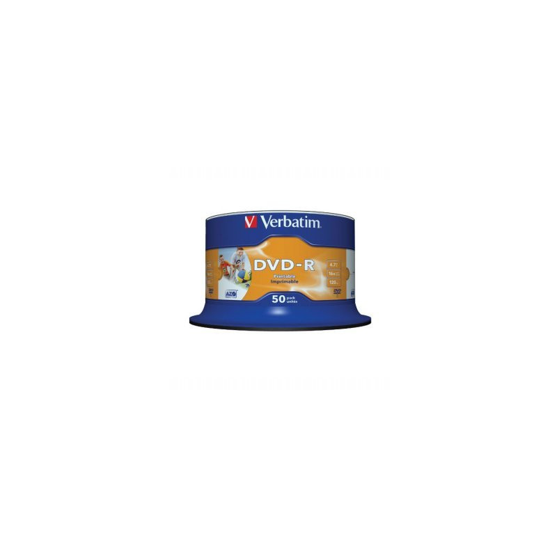 Verbatim DVD-R AZO 4.7GB 16X superfície imprimível wide Non-ID cake 50