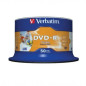 Verbatim DVD-R AZO 4,7 Go 16X surface imprimable large Non-ID spindle 50
