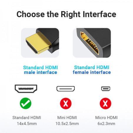 Cópia de Adaptador HDMI Macho para HDMI Fêmea  4K