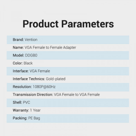 Adaptateur VGA femelle vers VGA femelle