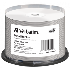 Verbatim DVD-R 4,7 Go 16x imprimable – Spindle 50 | DVD.pt