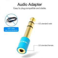 6.5 mm male to 3.5 mm female jack adapter, blue | DVDi.fr