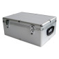 Media storage case for 500 discs, aluminum look, with hanging sleeves, silver Media storage case for 500 discs, aluminum look, with hanging sleeves, silver