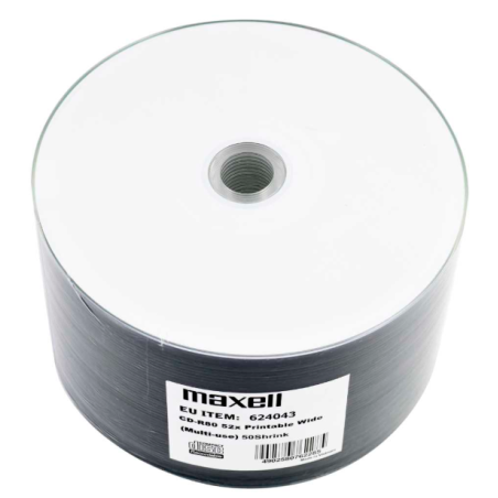 Maxell CD-R 80, inkjet White, Shrink 50