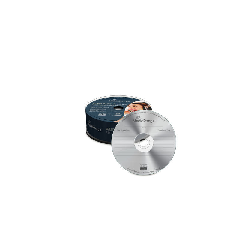 MediaRange CD-R Audio 700MB 80min 12x, tarrina 25