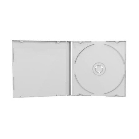 Capa CD Jewelcase 10.4mm para 1 CD/DVD Transparente