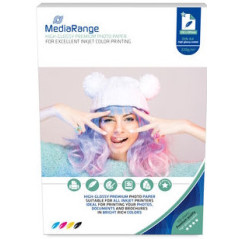 MediaRange DIN A4 Photo Paper for inkjet printers, Brilhante, 220g, 100 uni