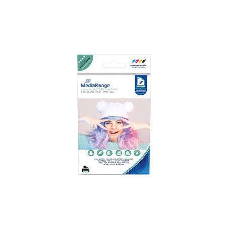 Papel fotográfico MediaRange 10 x 15 cm brilhante, 220 g