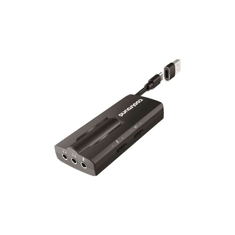 Coolsound Tarjeta de Sonido Externa 7.1 USB-C - Adaptador a USB-A