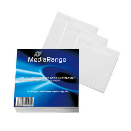 Paper CD/DVD sleeves with flap, no window – pack of 100