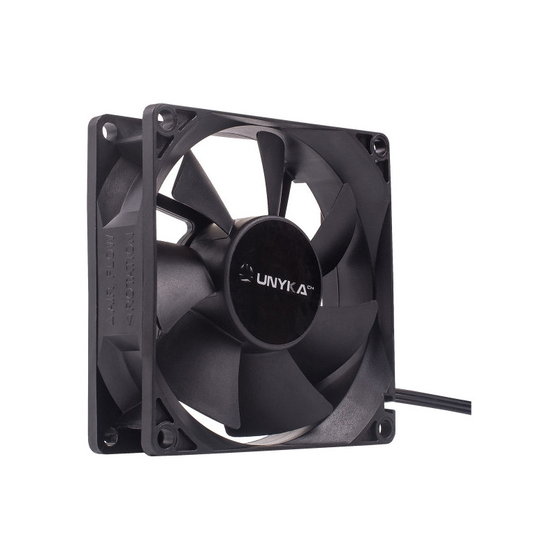 Unykach 80mm Fan - Max Speed 2000rpm - Black Color Unykach 80mm Fan - Max Speed 2000rpm - Black Color