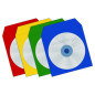 Pack 100 - buste di carta per CD con aletta e finestra, colori assortiti