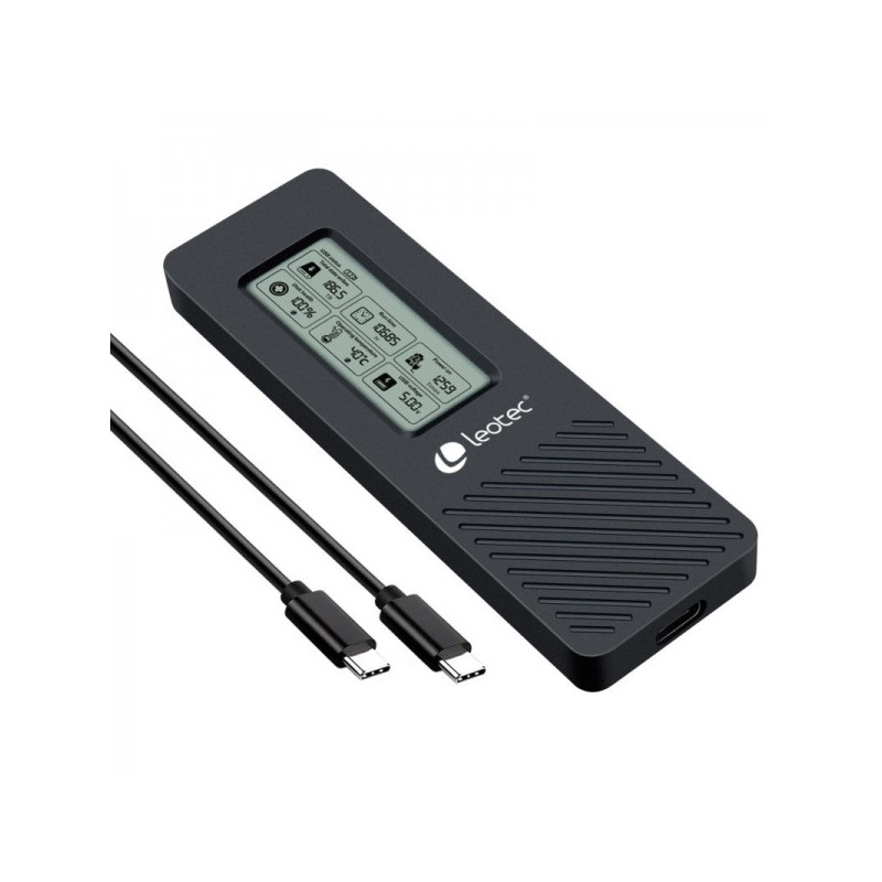 Leotec Caja Externa para Disco SSD M.2 NVMe - USB 3.2 Gen 2 - Panel LCD Type-C - 10Gbps Leotec Caja Externa para Disco SSD M.2 NVMe - USB 3.2 Gen 2 - Panel LCD Type-C - 10Gbps