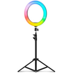 Mars Gaming MGRING USB ARGB Ring Light com tripé até 150 cm