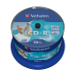 CD-R 52x Imprimable surface intégrale Verbatim AZO Non-ID spindle 50 pcs