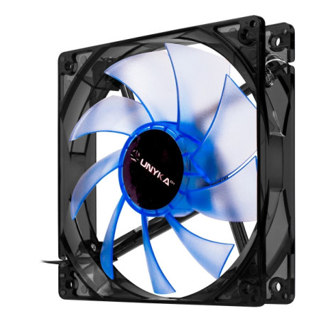 Ventilador Unykach 120mm com LED Azul - Velocidade Máxima 1200 rpm