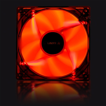 Unykach 120mm Fan with Red LED - Max Speed ​​1200rpm