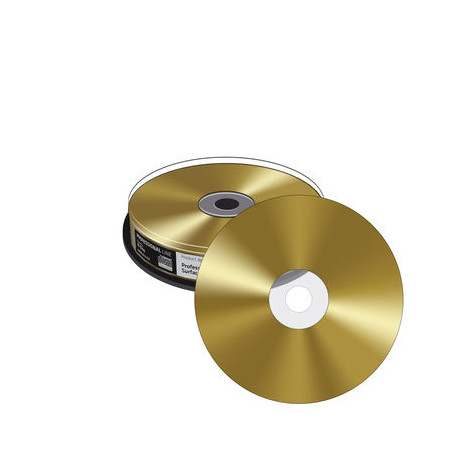 CD-R Prof. Line 52x 700 Mo MediaRange True Gold, 10 unités