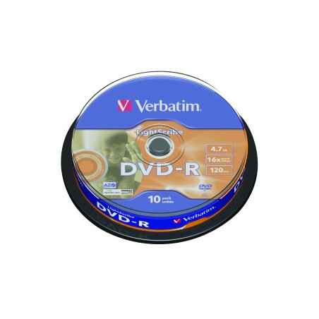 Verbatim DVD-R 4,7 GB 16x – Cake 10 | DVDi.fr