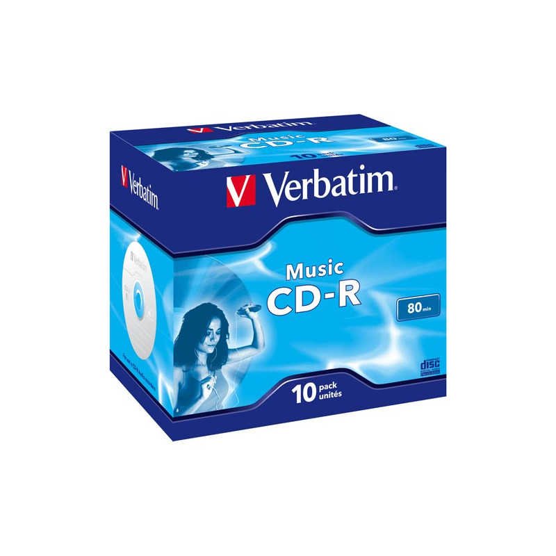 Verbatim CD-R Audio 80min music life plus Jewelcase pack 10 Verbatim CD-R Audio 80min music life plus Jewelcase pack 10