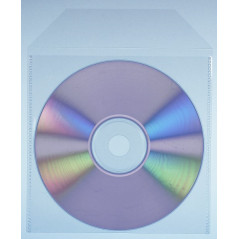 Pack 100 - Sachets en plastique épais (120my) pour CD DVD BD individuels 100% Transparent