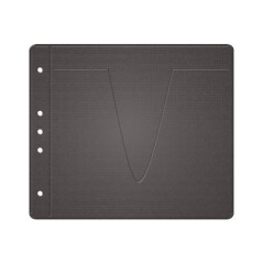 Pochettes en tissu synthétique pour 2 disques, pour classeurs standard - noir - pack 50