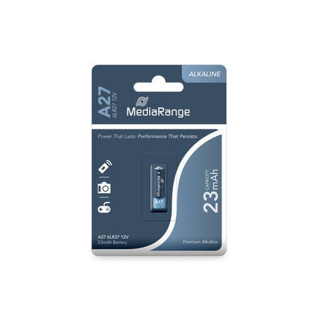 Pila Alcalina A27|6LR27| 12V Pack 1 Unidade MEDIARANGE
