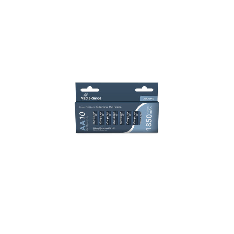 MediaRange Alkaline-Batterien Mignon AA|LR6 1,5V, Pack 10