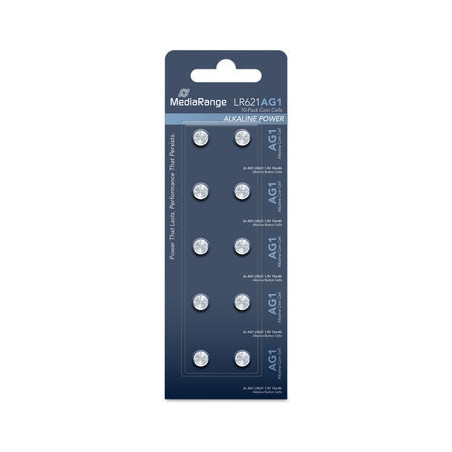 MediaRange Alkaline-Knopfzellen AG1 (LR621), 1,5 V | DVDi.fr