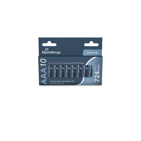 Pila Alcalina AAA MediaRange pack 10 uds (LR03)