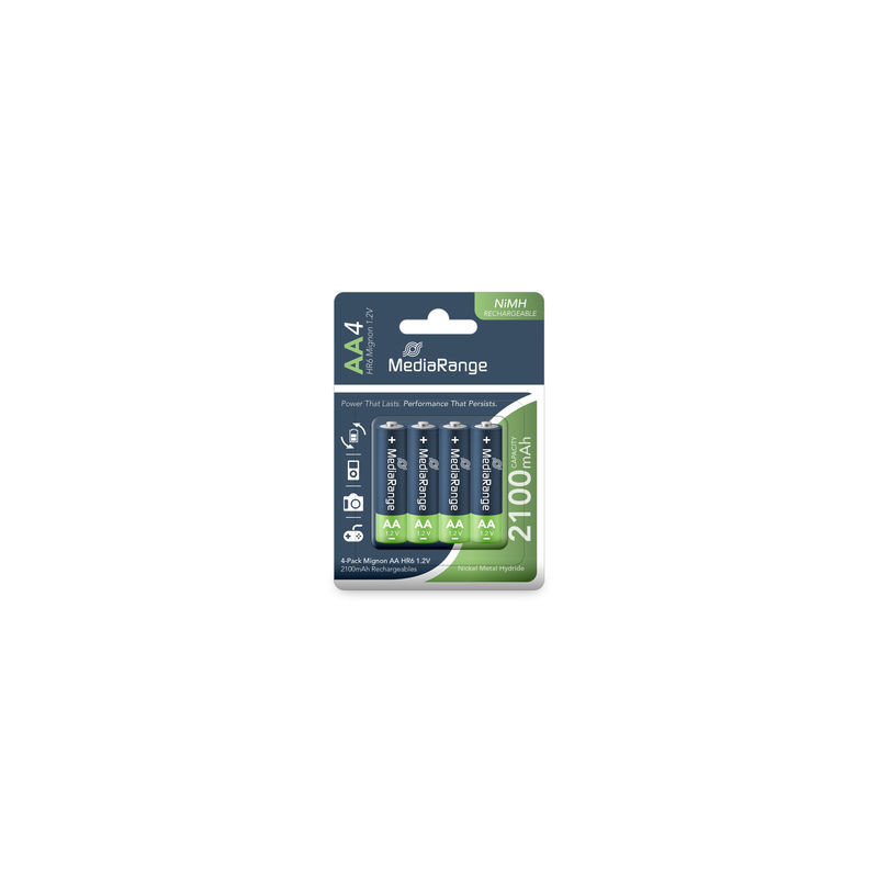 Pilha Recarregável NiMH Accus, Mignon AA|HR6|1.2V, Pack 4
