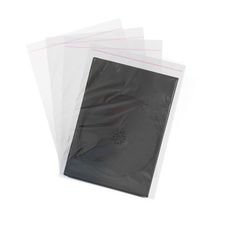 Transparente Schutzhüllen für 14mm DVD-Hüllen, Pack 100