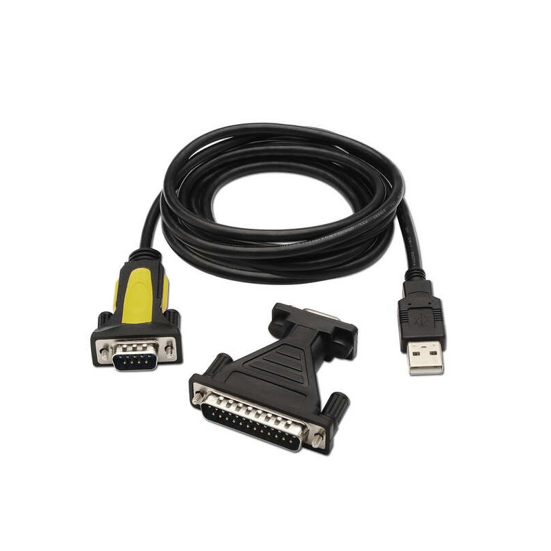 Convertitore da USB a Seriale - Tipo A Maschio a RS232 DB9/M DB25/M - 1.8m