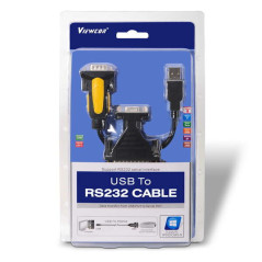 Conversor USB a Serie - Tipo A Macho a RS232 DB9/M DB25/M - 1.8m