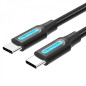 Cable USB-C Macho a USB-C Macho - 1.5m 3A - PD60W - Color Black Cable USB-C Macho a USB-C Macho - 1.5m 3A - PD60W - Color Black