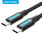 Cable USB-C Macho a USB-C Macho - 1.5m 3A - PD60W - Color Black Cable USB-C Macho a USB-C Macho - 1.5m 3A - PD60W - Color Black