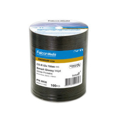 Prem. Line CD-R 700MB|80min 52x, inkjet ff printable, smart glossy white hub, wide sputtered, BOS 100HP