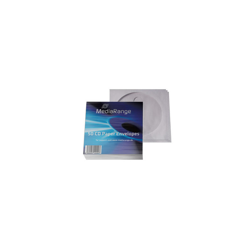 Pack 50 - buste di carta per CD con aletta e finestra
