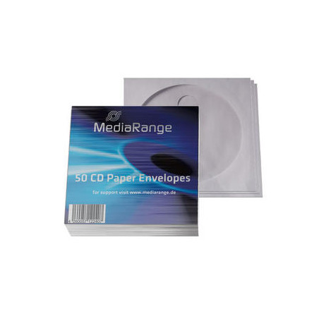 Papier-CD/DVD-Hüllen mit Klappe und Sichtfenster – 50er-Pack