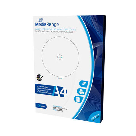 MediaRange CD/DVD labels – pack of 100 | DVDi.fr