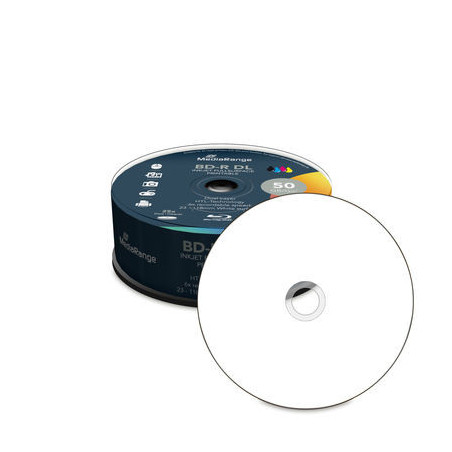 BD-R Dual Layer 50GB, 6x, stampabile a getto d'inchiostro su tutta la superficie, Cake 25
