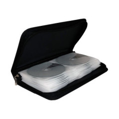 Étui de rangement pour 48 disques, en nylon, noir