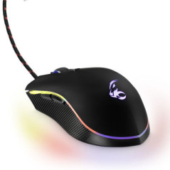 Souris de jeu optique filaire MediaRange Gaming Series (6 boutons) avec rétroéclairage RGB