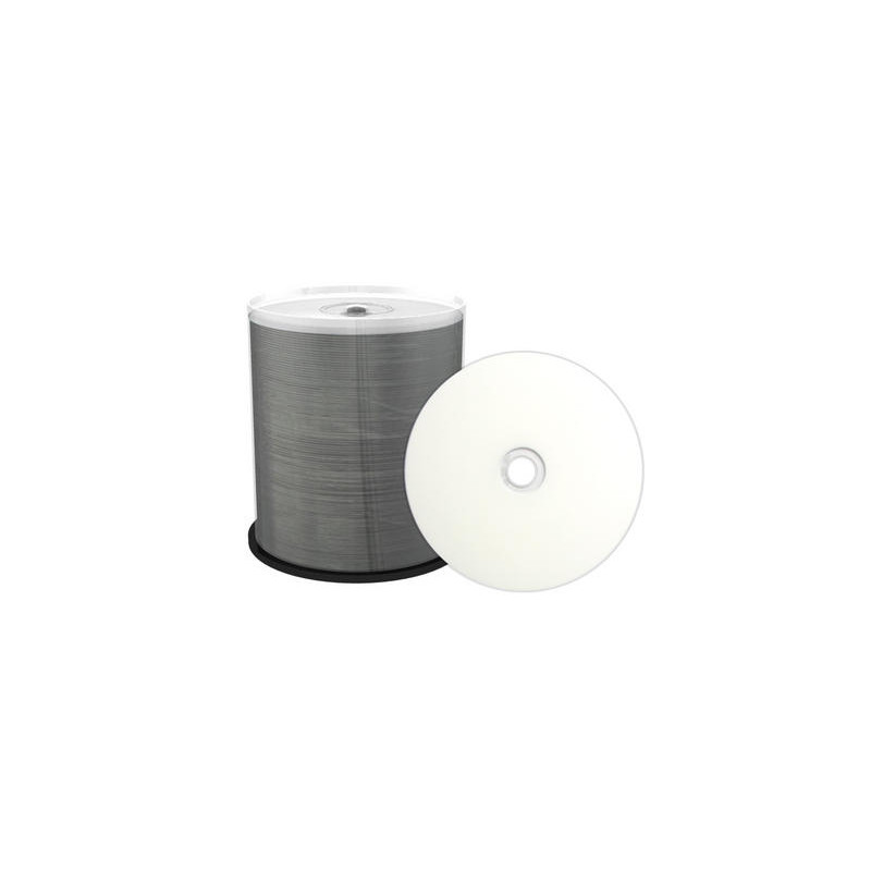Prof. Line CD-R 700MB 80min 52x, stampabile inkjet su tutta la superficie, bianco, MRPL501-C, Wide Sputtered, campana 100