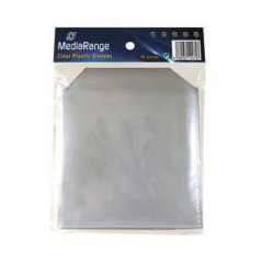 MediaRange Plastic CD/DVD sleeves, transparent – pack of 50