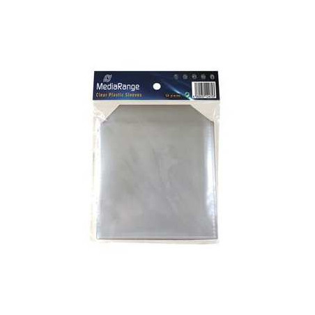 MediaRange Kunststoff-CD/DVD-Hüllen, transparent – 50er-Pack