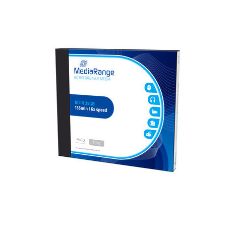 MediaRange BD-R 25GB 6x speed, single jewelcase