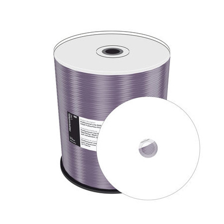 Prof. Line DVD-R 4.7GB 120min 16x, inkjet fullsurface printable, white, wide sputtered, Cake 100