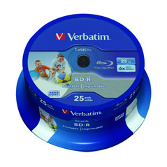 Verbatim BD-R 25 GB 6x bedruckbar – Spindel 25 | DVDi.fr