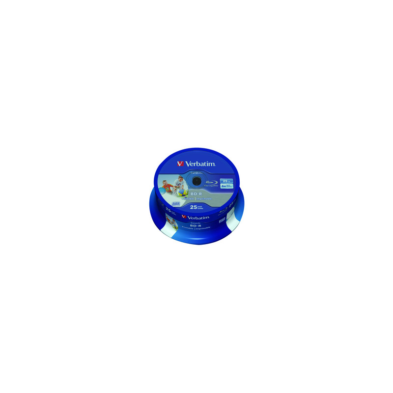 Verbatim BD-R HTL camada simples DL+ 25GB 6X superfície imprimível wide Hard Coat cake 25